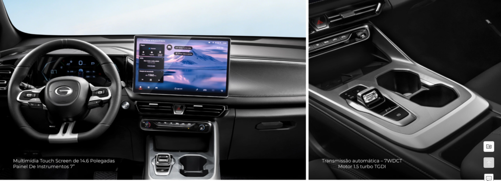 GAC GS3 é bem completo em tecnologia